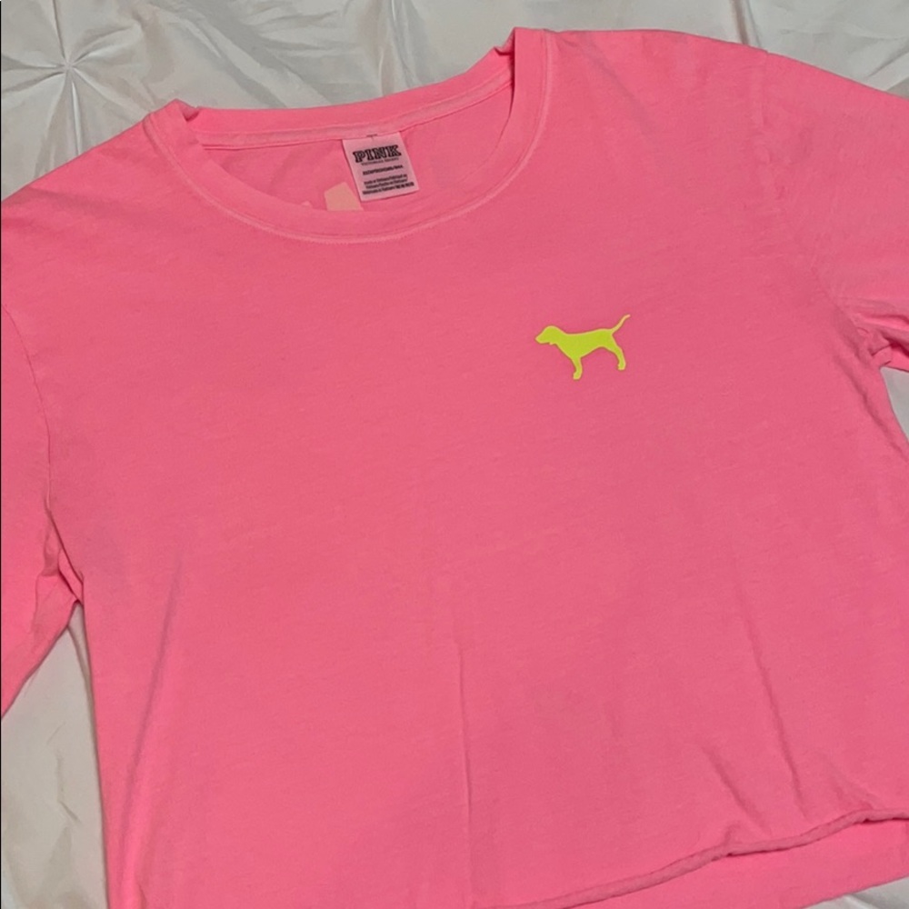 PINK Victoria's Secret Long Sleeved Cropped Top